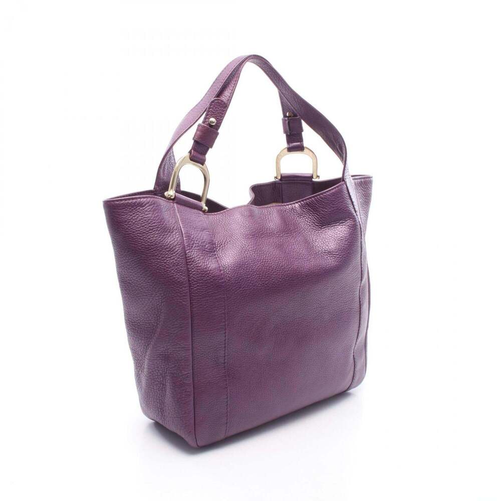 GUCCI Purple Leather Tote Bag - Picture 2 of 7